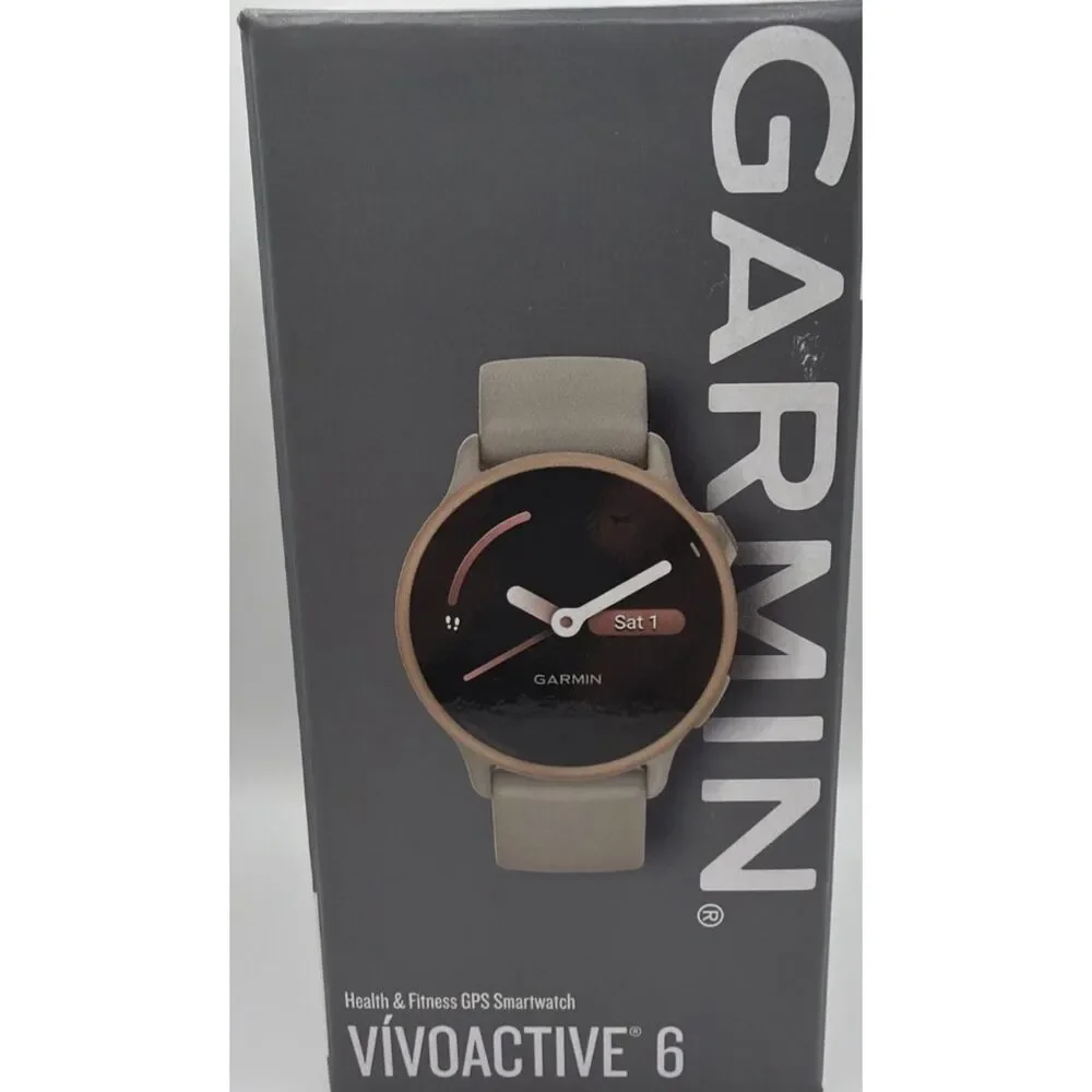 Garmin vívoactive® 6, Health and Fitness GPS Soft Gold with French Gray Band